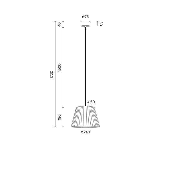 Smėlio spalvos pakabinamas šviestuvas Sotto Luce Kami, ⌀ 16 cm-image-2