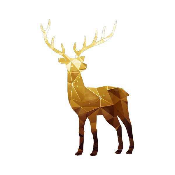 Kalėdinis lipdukas Ambiance Deer Origami-image-4