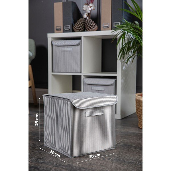 Medžiaginė laikymo dėžė su dangčiu - Mioli Decor-image-2