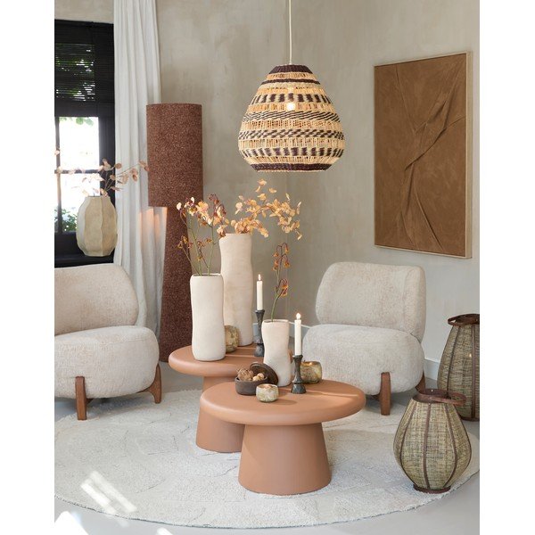 Terakotos spalvos apvalios formos kavos staliukas ø 70 cm Kulona – Light & Living-image-1
