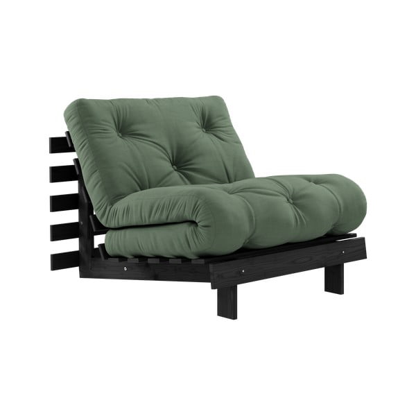 Krėslas žalios spalvos Roots Black Night – Karup Design