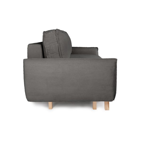 Sulankstoma sofa pilkos spalvos iš kordinio velveto 218 cm Tori – Bonami Selection-image-3