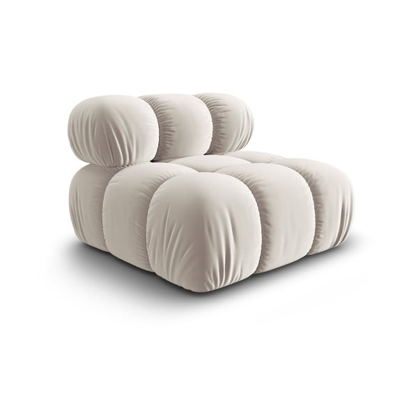 Iš velveto modulinė sofos dalis smėlio spalvos (modulinė) Bellis – Micadoni -image-3