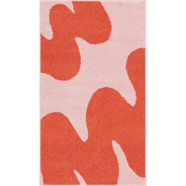 Raudonos spalvos/rožinės spalvos vaikiškas kilimas 80x150 cm Hugsy Coral – FD
