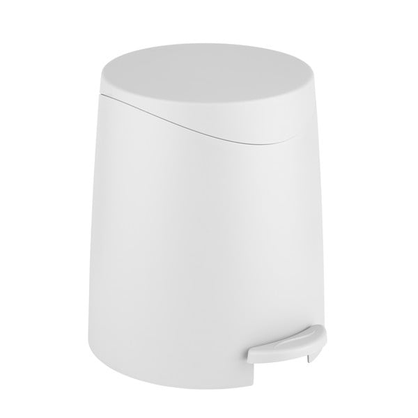 Baltos spalvos iš plastiko šiukšliadėžė su pedalu 3 l Portes – Allstar