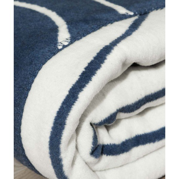 Balta ir tamsiai mėlyna viengulė lovatiesė 150x200 cm Twin - Oyo Concept-image-1