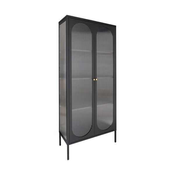 Iš metalo vitrina juodos spalvos 80x180 cm Adelaide – House Nordic-image-1