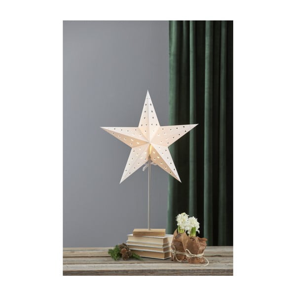 Žvaigždės formos šviesos dekoracija White Star Trading, aukštis 65 cm