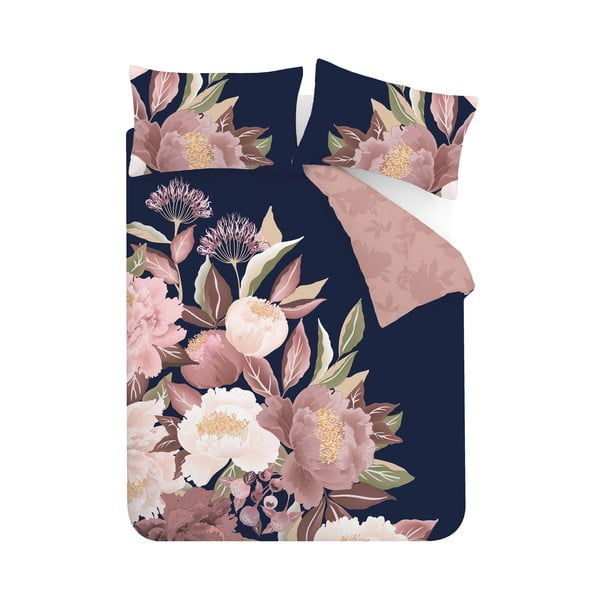 Dvigulė patalynė mėlynos spalvos/rožinės spalvos 200x200 cm Opulent Floral – Catherine Lansfield