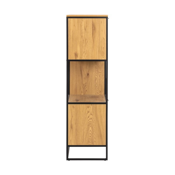 Juoda ąžuolinė knygų spinta 85x141 cm Swindon - Actona-image-4