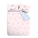 Rožinės spalvos dvigulė patalynė 200x200 cm Vintage Christmas Santa – Catherine Lansfield