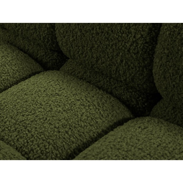 Iš boucle modulinė kampinė sofa žalios spalvos (su dešiniuoju kampu) Bellis – Micadoni Home-image-1