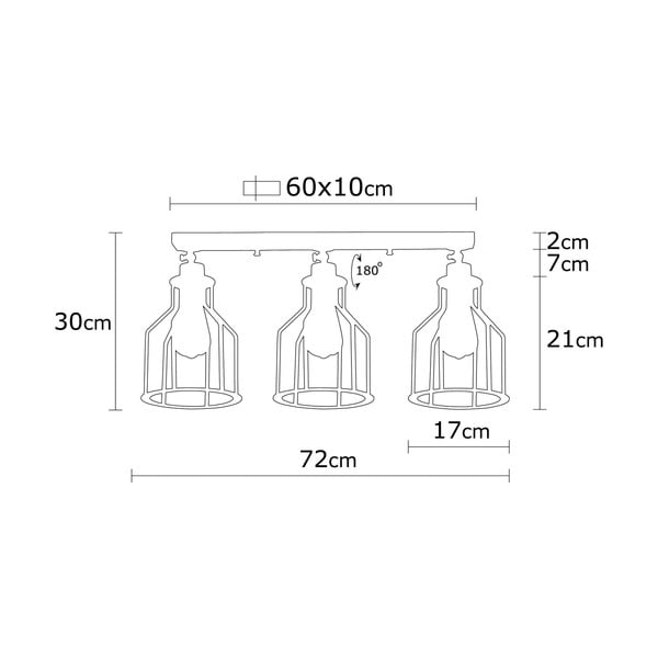 Lubinis šviestuvas juodos spalvos/auksinės spalvos ø 17 cm su metaliniu gaubtu Alacati – Opviq lights-image-3