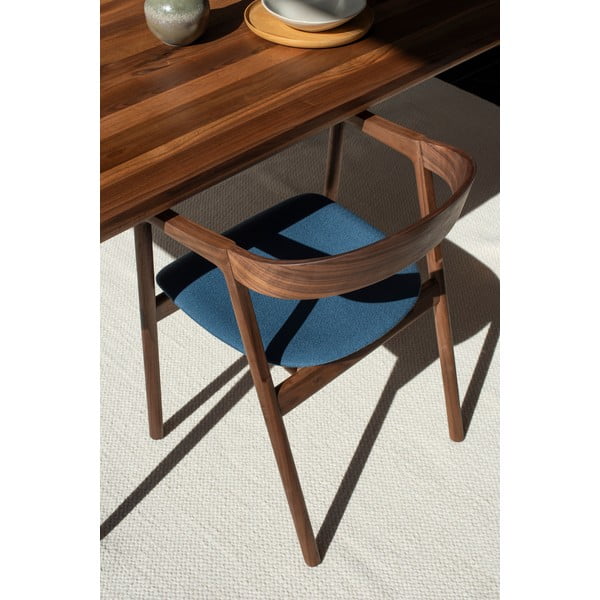 Mėlynos spalvos/rudos spalvos valgomojo kėdė Muna – Gazzda-image-1