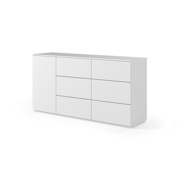 Balta komoda su durelėmis ir 6 stalčiais Join - TemaHome-image-2