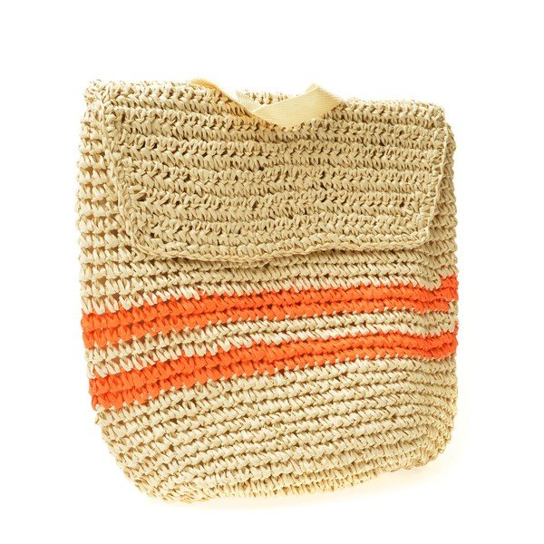 Moterų šiaudinė kuprinė Mangotti Bags Orange-image-3