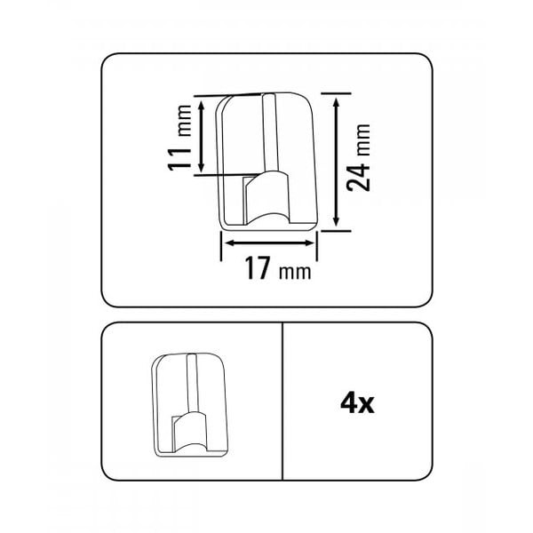 4 lipnūs kabliukai vitražo strypeliui - SP TREND-image-1