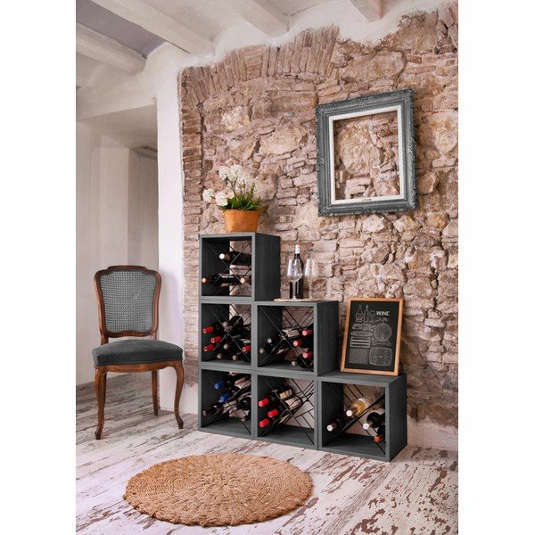 Vyno lentyna juodos spalvos butelių skaičius 12 – Compactor-image-1