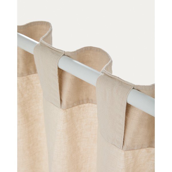 Smėlio spalvos iš medvilnės užuolaida 140x270 cm Nolira – Kave Home-image-3