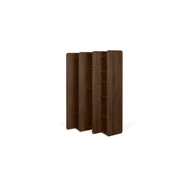 Knygų spinta iš riešutmedžio medienos TemaHome Twin, aukštis 187 cm-image-3