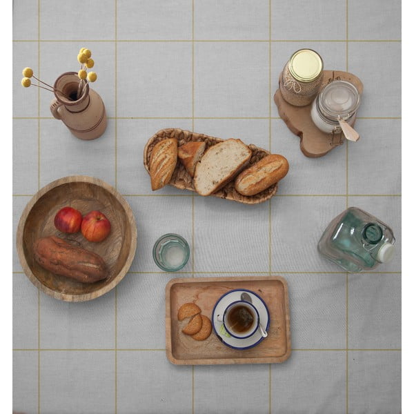 Staltiesė Couture iš lino, smėlio spalvos, 140 x 140 cm-image-2