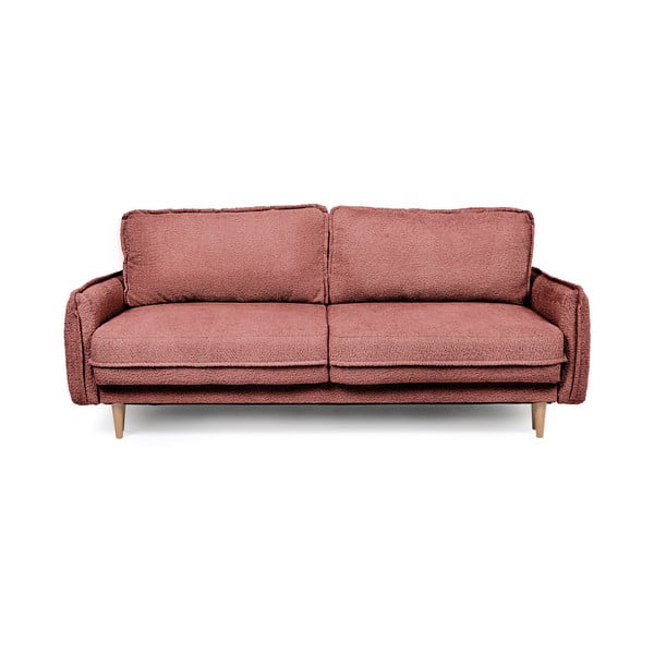Sulankstoma sofa raudonos spalvos iš boucle 215 cm Patti – Bonami Selection