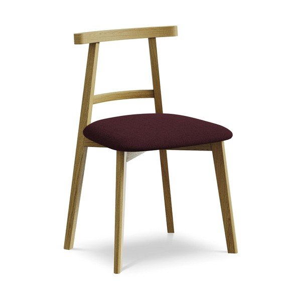 Bordo spalvos iš medienos masyvo valgomojo kėdė Ohelo – Makamii