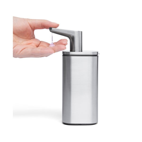 Nerūdijančio plieno muilo dozatorius, sidabro spalvos, 295 ml - simplehuman-image-4