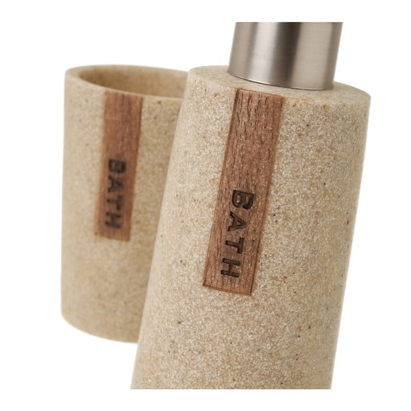 Vonios reikmenų rinkinys smėlio spalvos – Casa Selección-image-3