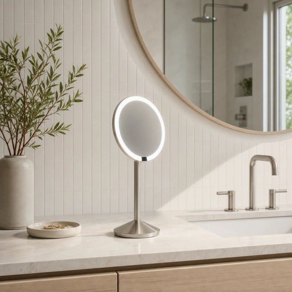Kosmetinis veidrodis (didinimas  5x) su apšvietimu/didinantis ø 12 cm – simplehuman-image-1