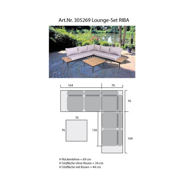 Sodo suoliukas su eukalipto medienos detalėmis ADDU Riba-image-1