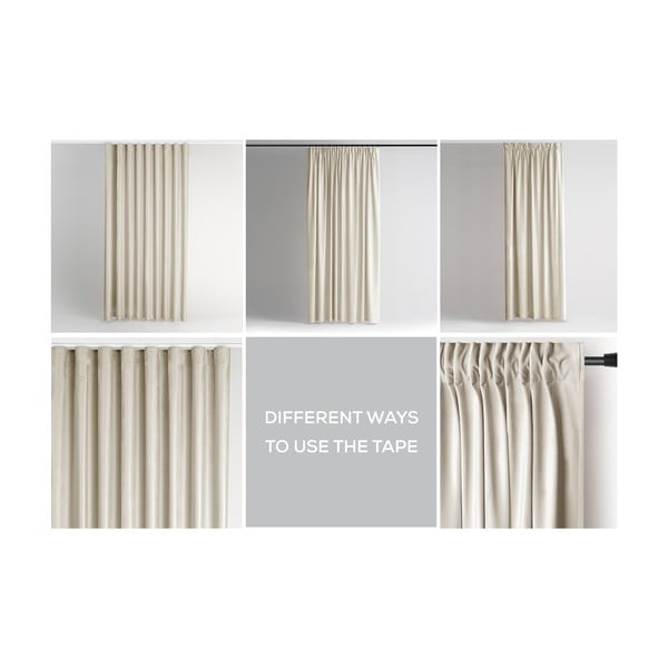 Smėlio spalvos iš velveto pritemdymas (dalinis užtemimas) užuolaida 140x270 cm Pleat – Restilo-image-3