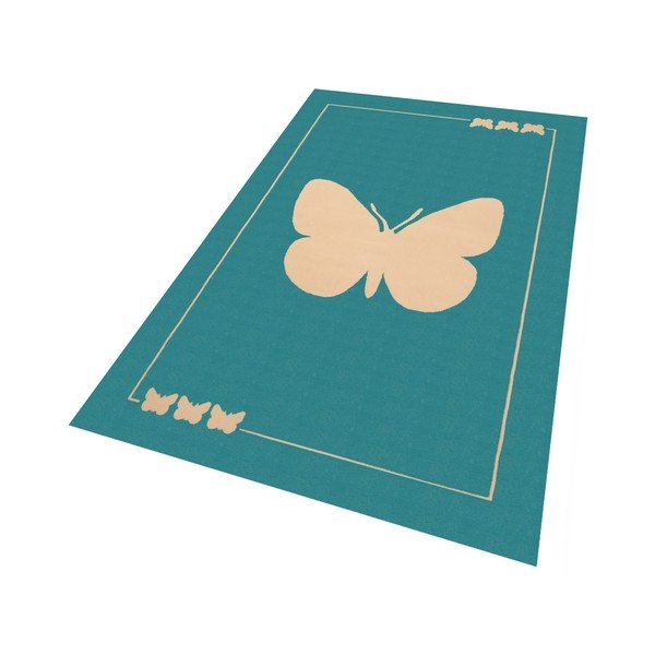 Vaikiškas turkio spalvos kilimas "Zala Living Butterfly", 140 x 200 cm-image-1