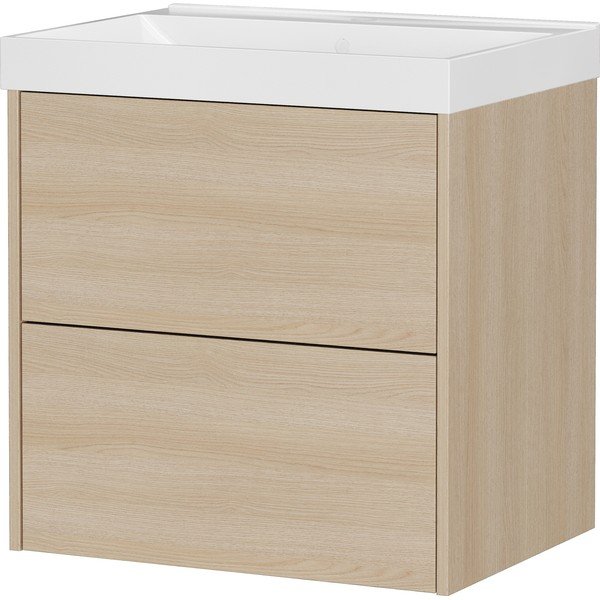 Natūralios spalvos pakabinama spintelė po kriaukle iš ąžuolo 61x65 cm Bodera – Germania