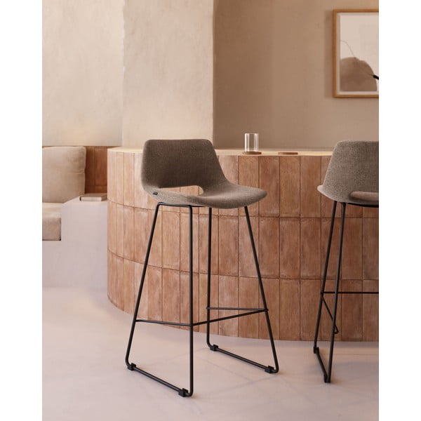 Baro taburėtės šviesiai rudos spalvos 2 vnt. (sėdynės aukštis 76 cm) Zahara – Kave Home-image-1