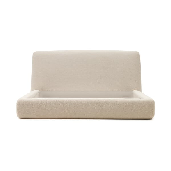 Dvigulė lova smėlio spalvos audiniu dengta 180x200 cm Martina – Kave Home-image-3