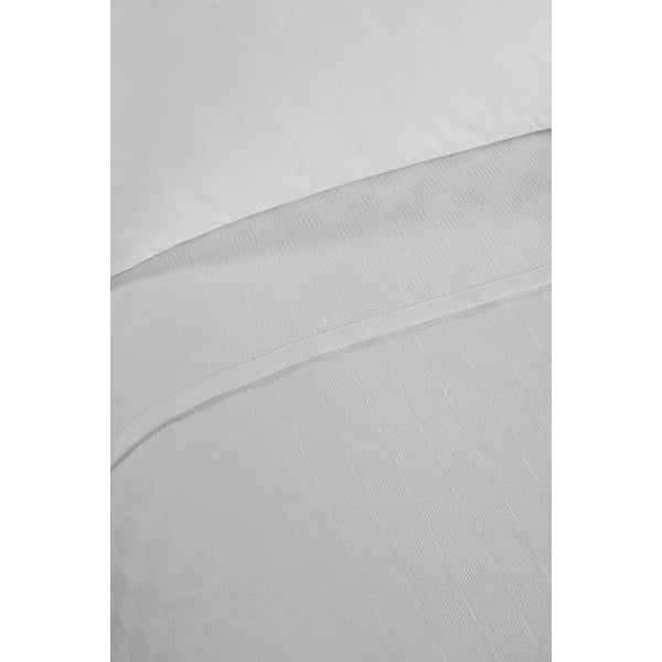 Lovatiesė baltos spalvos iš medvilnės dvigulei lovai 200x230 cm Plain – Mijolnir-image-2