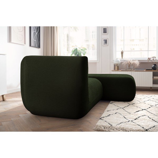 Žalia velvetinė kampinė sofa (dešinysis kampas) Lecomte - Bobochic Paris-image-1