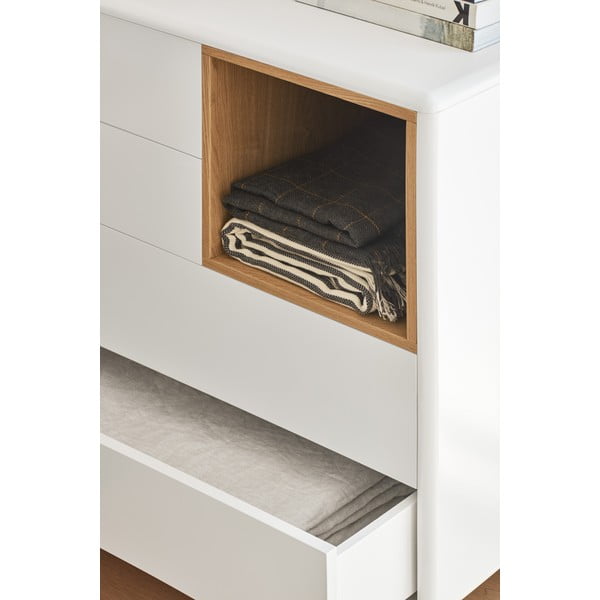 Kreminės spalvos šoninė spintelė 90x90x40 cm Corvo – Teulat-image-1