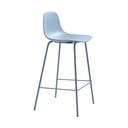 Šviesiai mėlynos spalvos iš plastiko baro taburetė (sėdynės aukštis 67,5 cm) Whitby – Unique Furniture