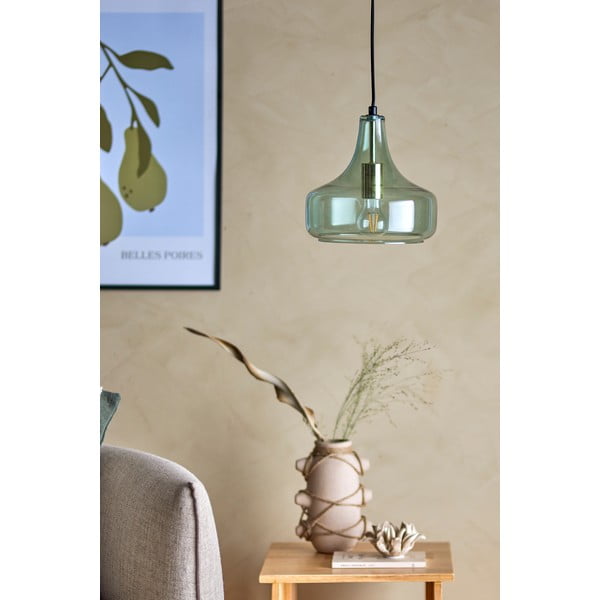 Kabantis šviestuvas žalios spalvos ø 25,5 cm su stiklo gaubtu Yuser – Bloomingville-image-1