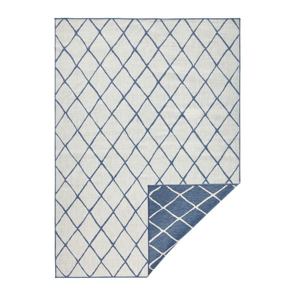 Mėlynos ir kreminės spalvos dvipusis lauko kilimas NORTHRUGS Malaga, 120 x 170 cm-image-3