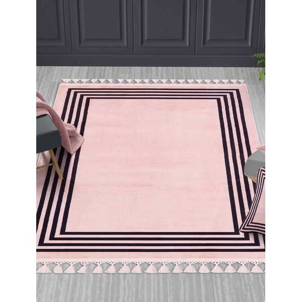 Rožinis plaunamas kiliminis takelis 300x100 cm - Vitaus-image-1