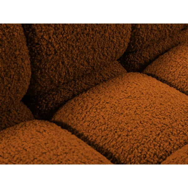 Iš boucle modulinė sofos dalis oranžinės spalvos (modulinė) Bellis – Micadoni Home-image-1