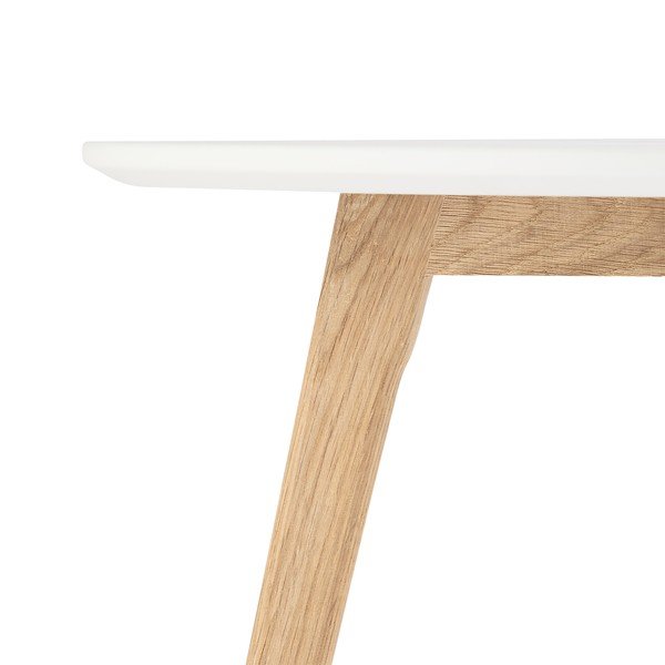 Baltas žurnalinis staliukas su ąžuolinėmis kojomis Furnhouse Life, Ø 60 cm-image-4