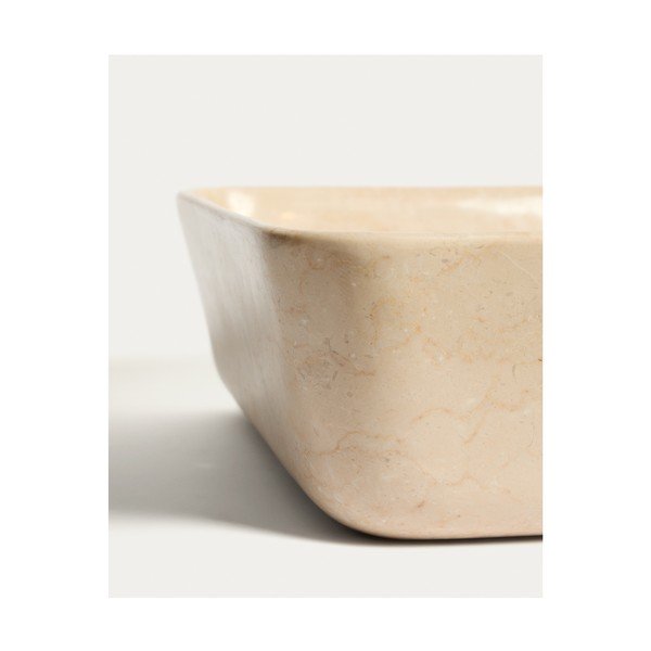 Smėlio spalvos iš akmens praustuvas 40x40 cm Darnen – Kave Home-image-3