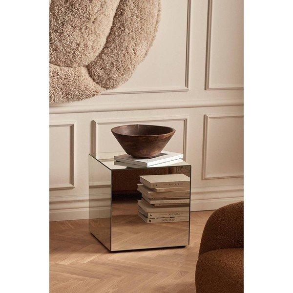 Iš stiklo šoninis stalas 45,5x45,5 cm Cube – Ellos Home-image-1
