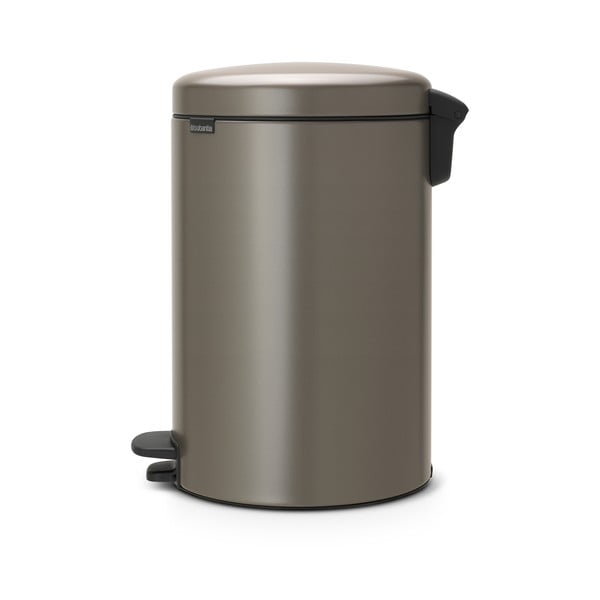 Pilkos spalvos iš plieno šiukšliadėžė su pedalu 20 l NewIcon – Brabantia