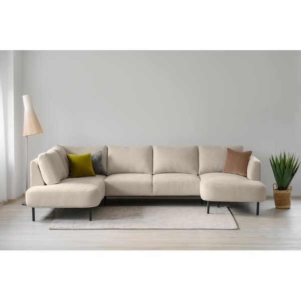 Kampinė sofa smėlio spalvos (su kairiuoju kampu/„U“ formos) Hero – Scandic-image-1