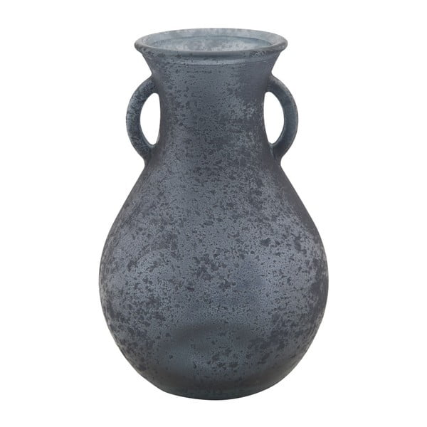 Mėlyna perdirbto stiklo vaza Mauro Ferretti Anfora, ⌀ 15 cm